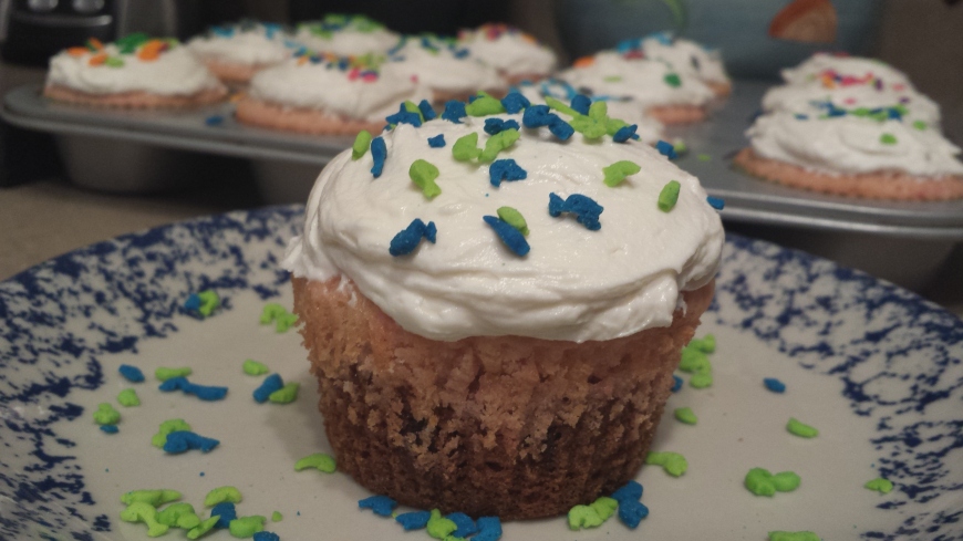 Chocolate chip cookie bottomed cupcake 5